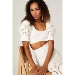 Thurley Lace Flower Child Crop Top Size 2